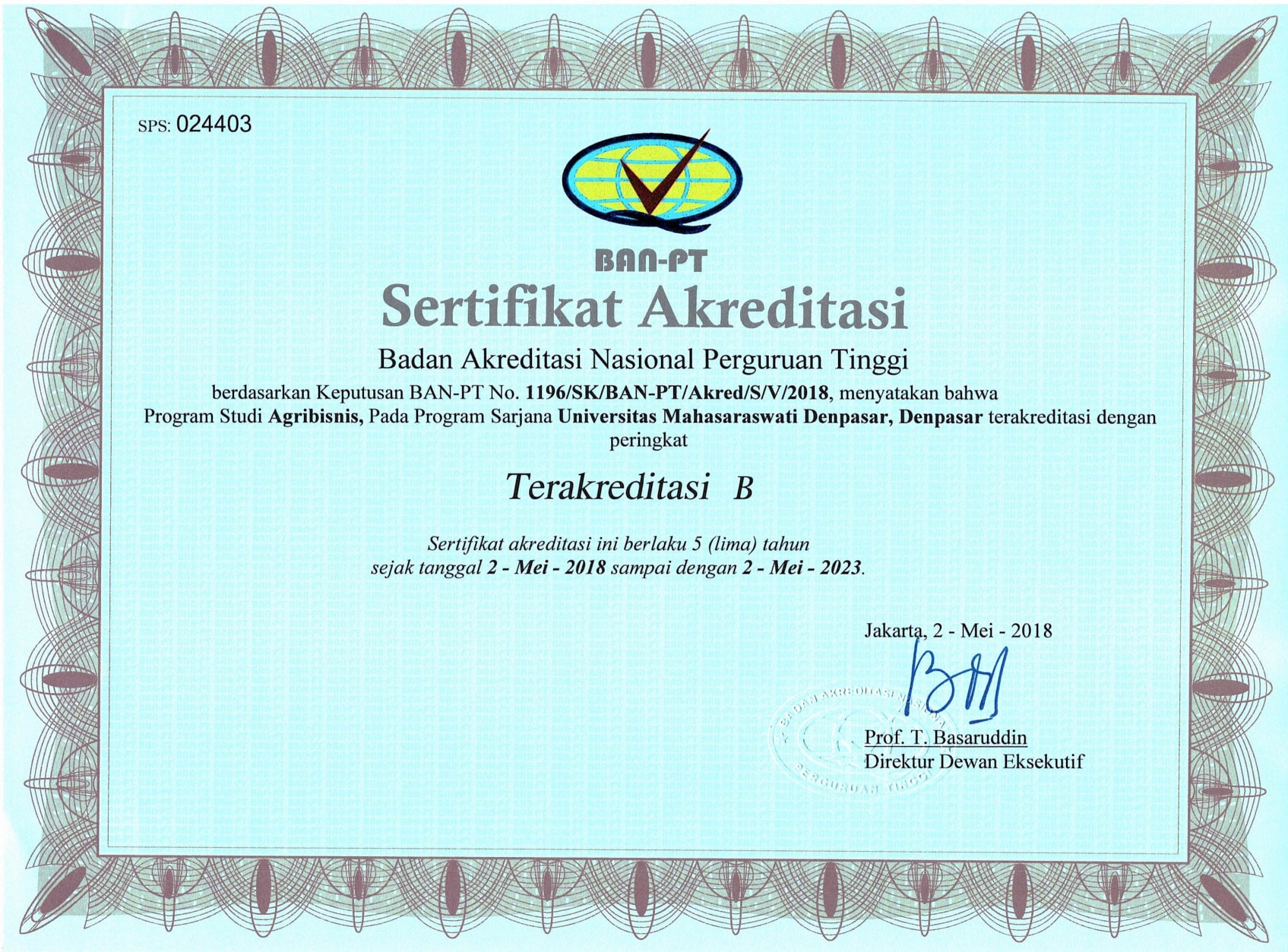 S-1 Agribisnis